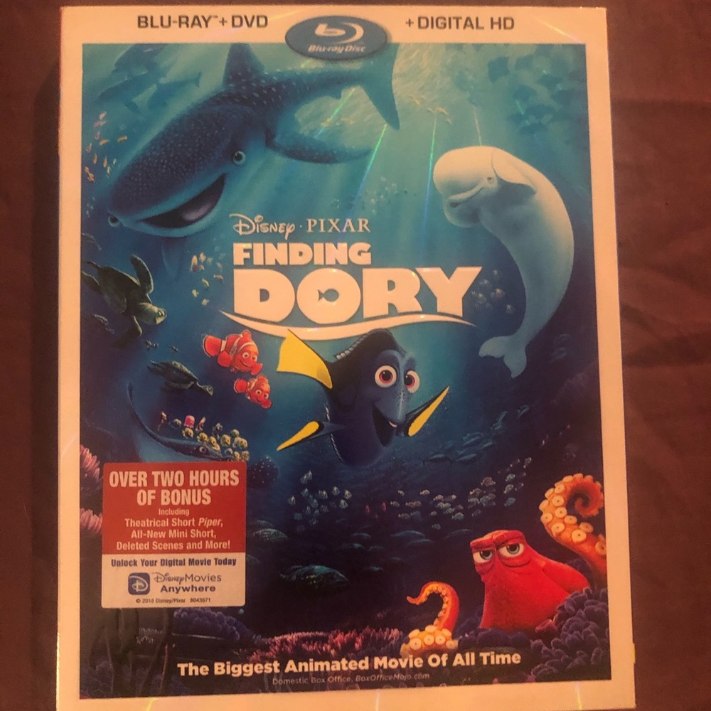 Finding Dory Bluray, DVD and Digital HD